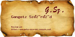 Gangetz Szórád névjegykártya